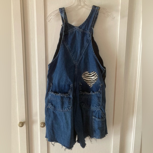 Carhartt Blue Denim Bib Overalls with Logo Patch - Picture 4 of 8